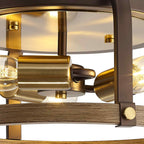 NL85759 Laiosa 3 Light Ceiling Light Antique Bronze Brown Oxide