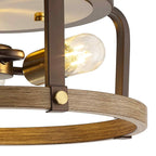 NL85759 Laiosa 3 Light Ceiling Light Antique Bronze Brown Oxide