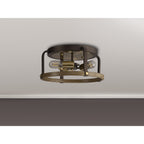 NL85759 Laiosa 3 Light Ceiling Light Antique Bronze Brown Oxide