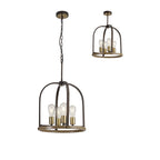 NL85769 Laiosa 4 Light Round Pendant Antique Bronze Brown Oxide