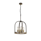 NL85769 Laiosa 4 Light Round Pendant Antique Bronze Brown Oxide