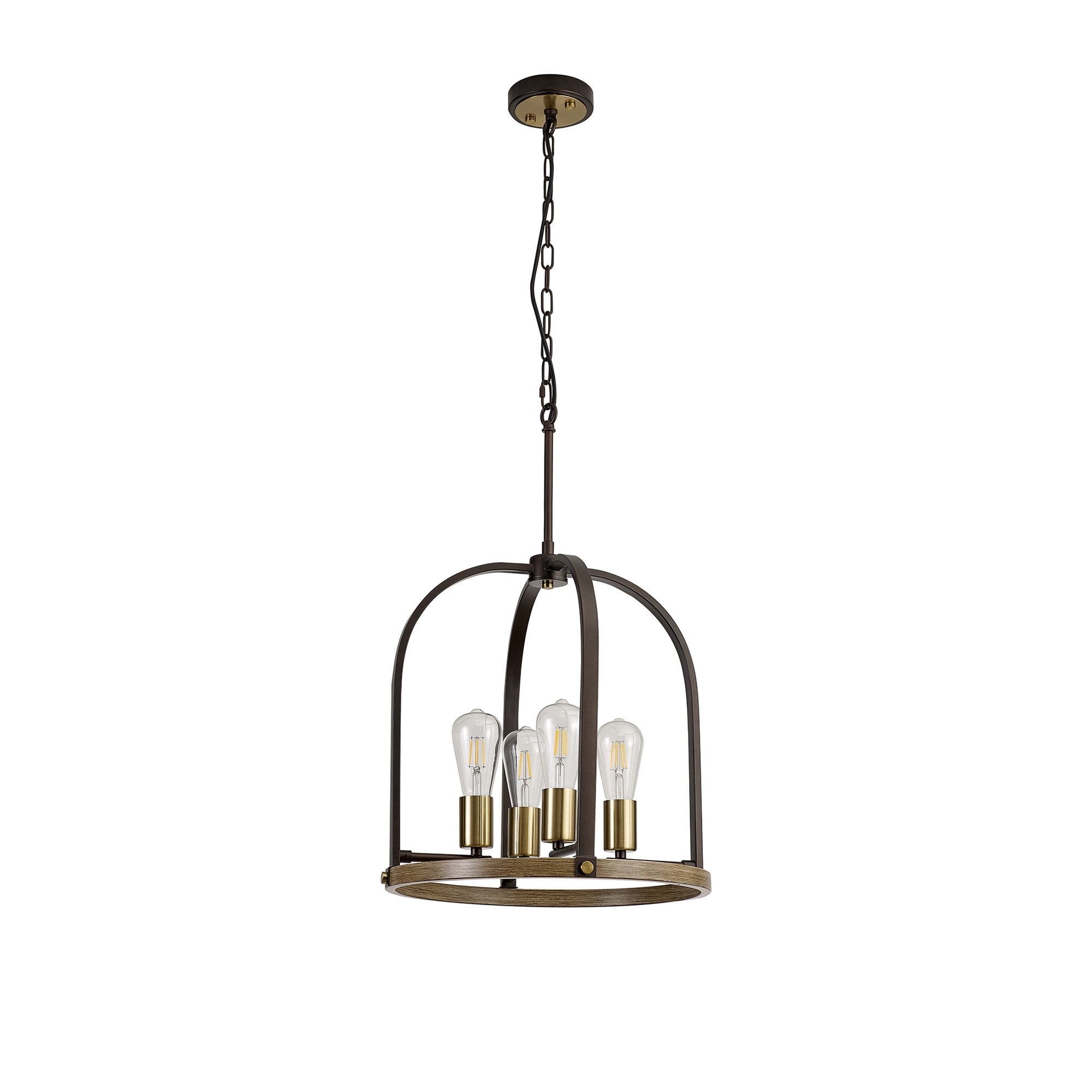 NL85769 Laiosa 4 Light Round Pendant Antique Bronze Brown Oxide