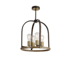 NL85769 Laiosa 4 Light Round Pendant Antique Bronze Brown Oxide