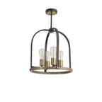 NL85769 Laiosa 4 Light Round Pendant Antique Bronze Brown Oxide