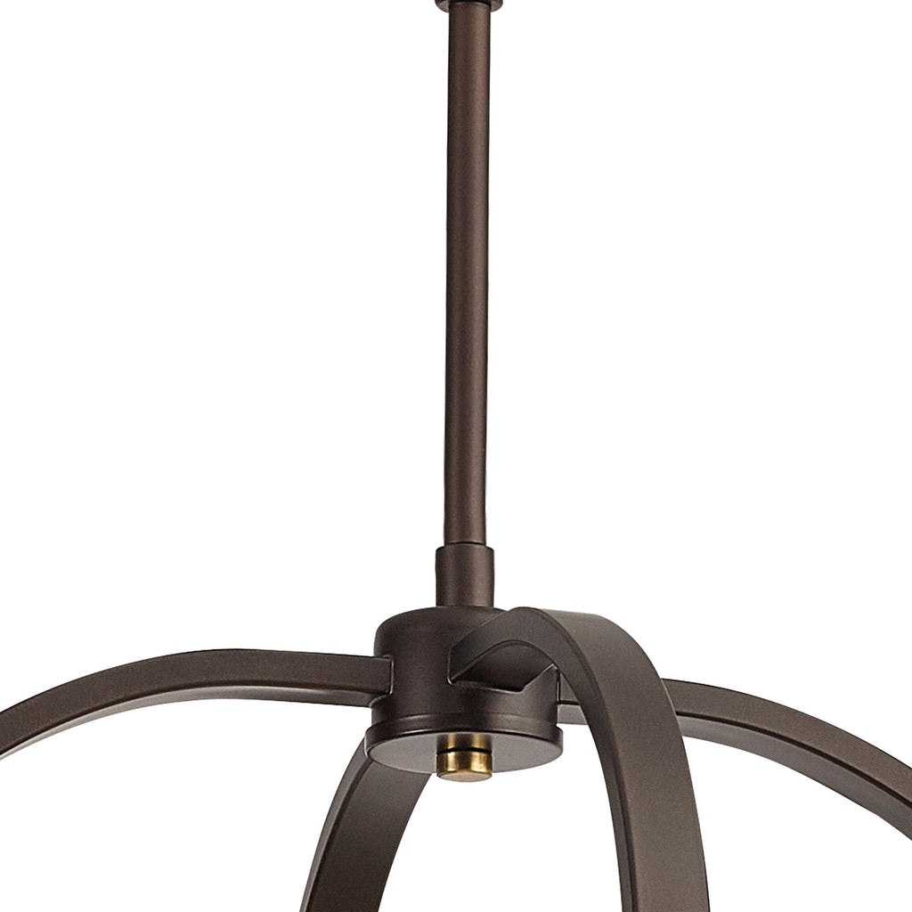 NL85769 Laiosa 4 Light Round Pendant Antique Bronze Brown Oxide