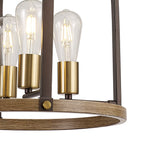 NL85769 Laiosa 4 Light Round Pendant Antique Bronze Brown Oxide