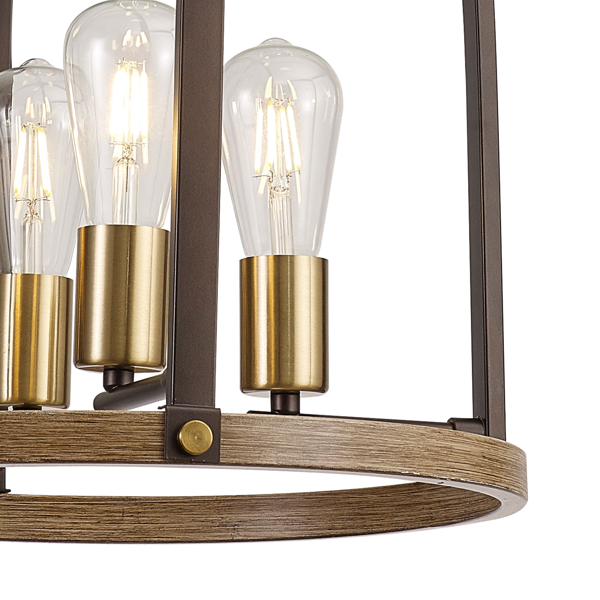NL85769 Laiosa 4 Light Round Pendant Antique Bronze Brown Oxide