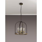 NL85769 Laiosa 4 Light Round Pendant Antique Bronze Brown Oxide