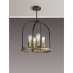 NL85769 Laiosa 4 Light Round Pendant Antique Bronze Brown Oxide