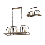 NL85779 Laiosa 6 Light Oblong Pendant Antique Bronze Brown Oxide