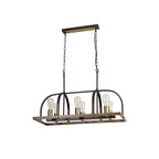NL85779 Laiosa 6 Light Oblong Pendant Antique Bronze Brown Oxide