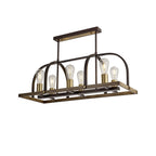 NL85779 Laiosa 6 Light Oblong Pendant Antique Bronze Brown Oxide