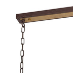 NL85779 Laiosa 6 Light Oblong Pendant Antique Bronze Brown Oxide