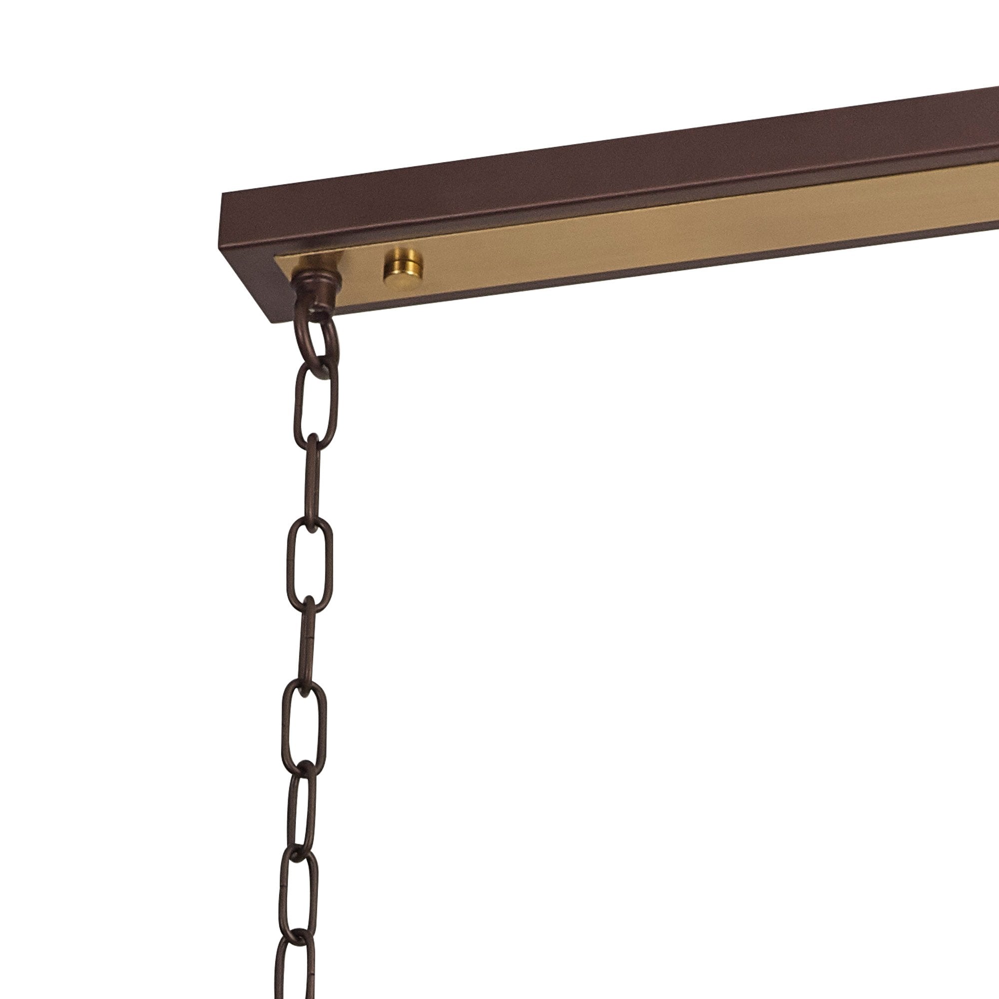NL85779 Laiosa 6 Light Oblong Pendant Antique Bronze Brown Oxide