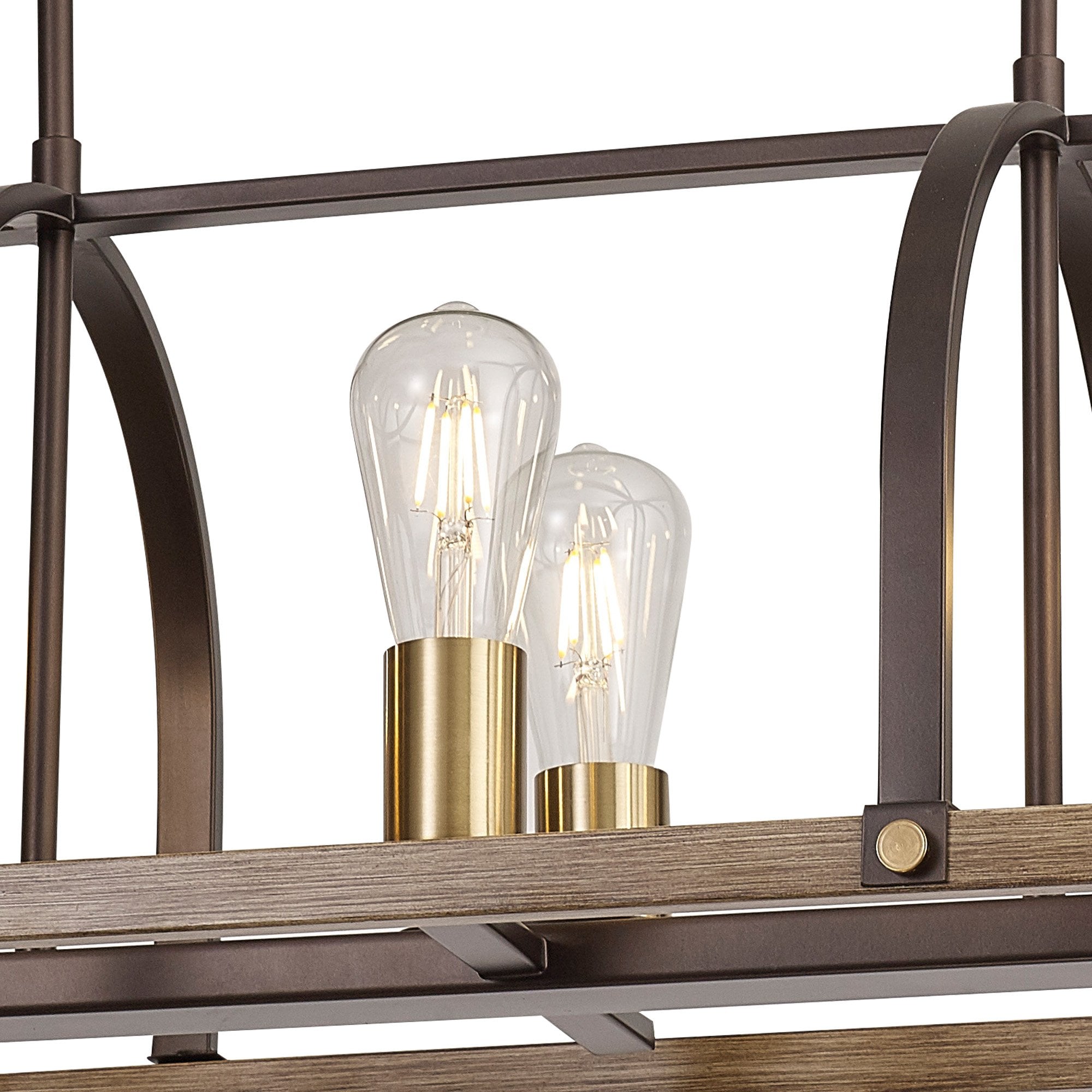 NL85779 Laiosa 6 Light Oblong Pendant Antique Bronze Brown Oxide