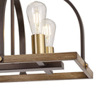 NL85779 Laiosa 6 Light Oblong Pendant Antique Bronze Brown Oxide