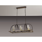NL85779 Laiosa 6 Light Oblong Pendant Antique Bronze Brown Oxide