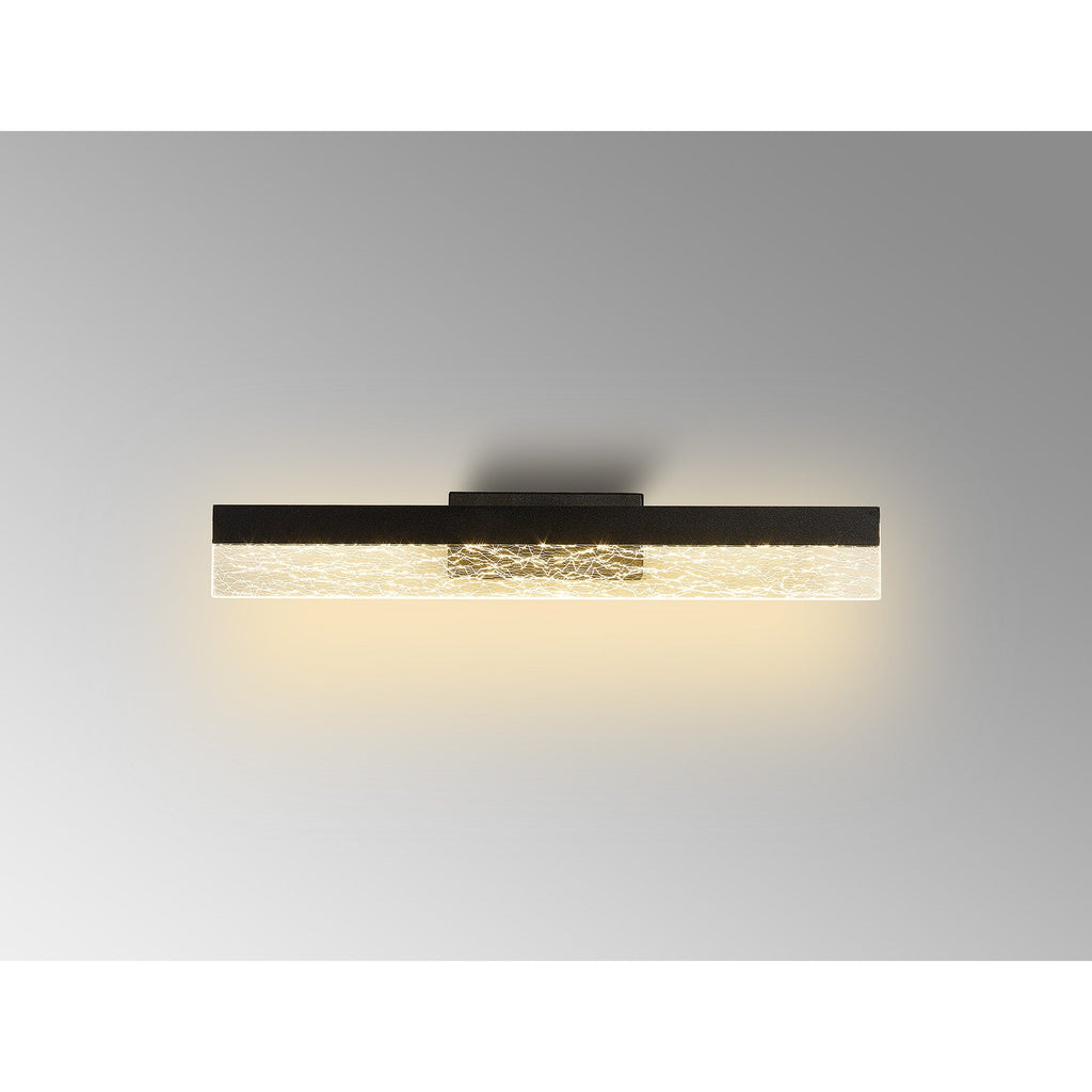 NL9969BL9 Lanaro 1 LED Bathroom Wall Light Sand Black