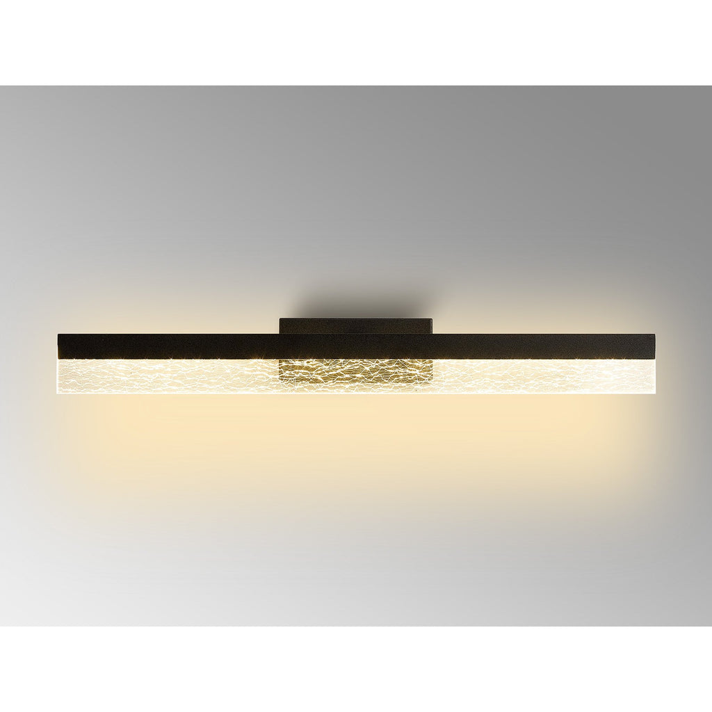 NL9970BL9 Lanaro 1 LED Bathroom Wall Light Sand Black
