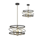 NL78549 Liza 4 Light Pendant Graphite Satin Nickel