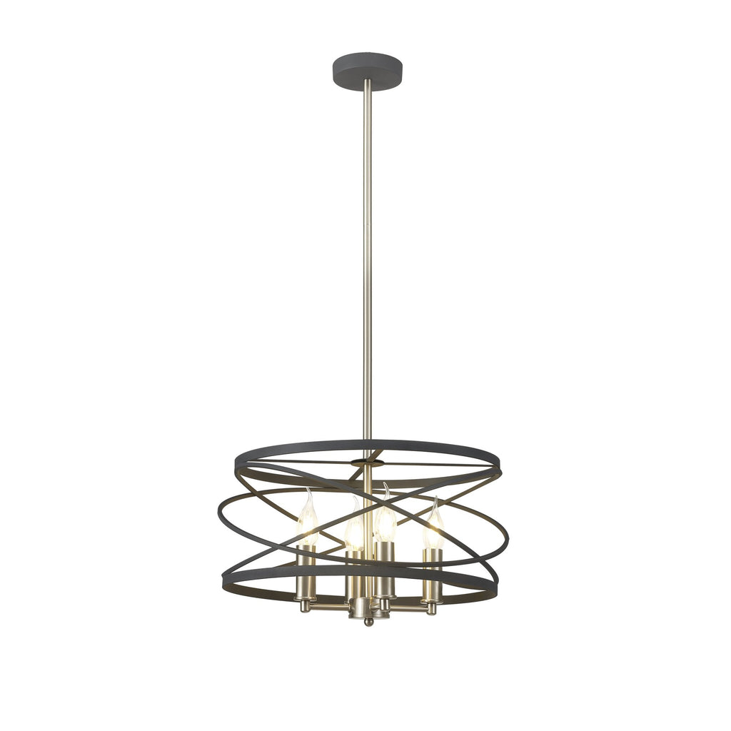 NL78549 Liza 4 Light Pendant Graphite Satin Nickel