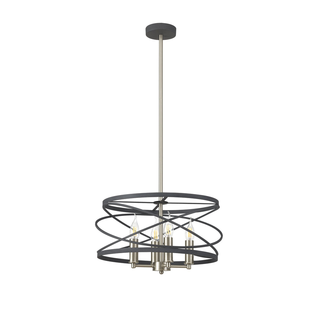 NL78549 Liza 4 Light Pendant Graphite Satin Nickel