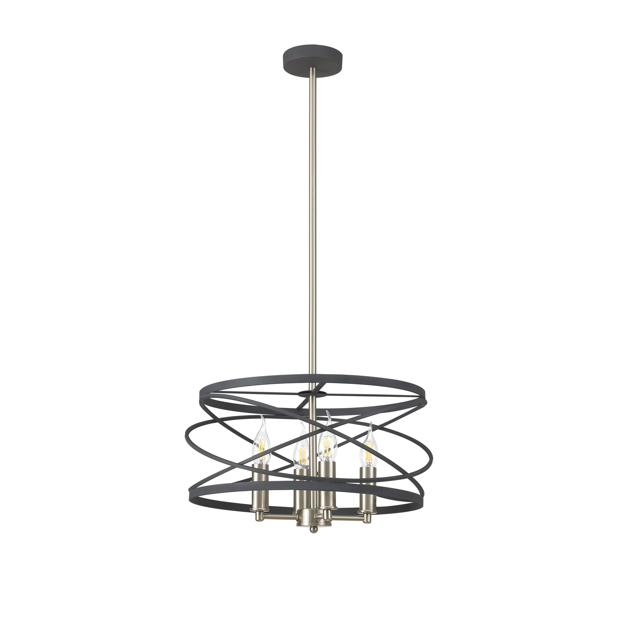 NL78549 Liza 4 Light Pendant Graphite Satin Nickel