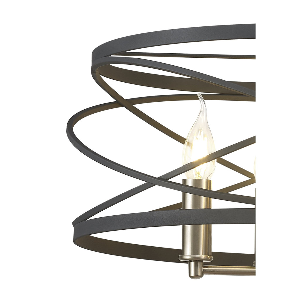 NL78549 Liza 4 Light Pendant Graphite Satin Nickel