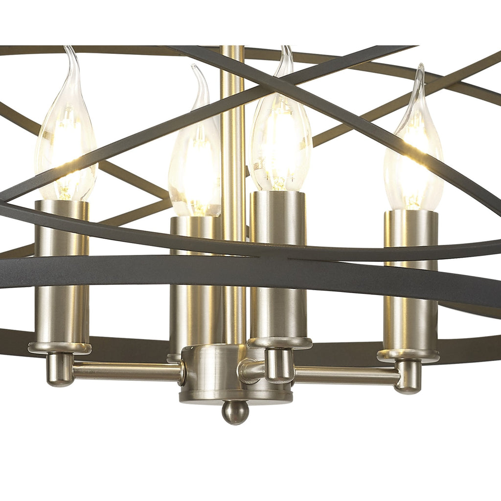 NL78549 Liza 4 Light Pendant Graphite Satin Nickel
