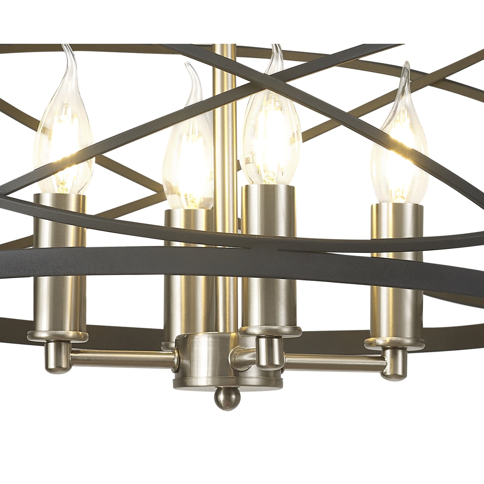 NL78549 Liza 4 Light Pendant Graphite Satin Nickel