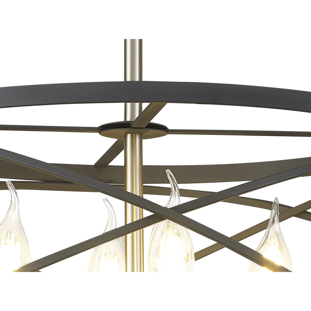 NL78549 Liza 4 Light Pendant Graphite Satin Nickel