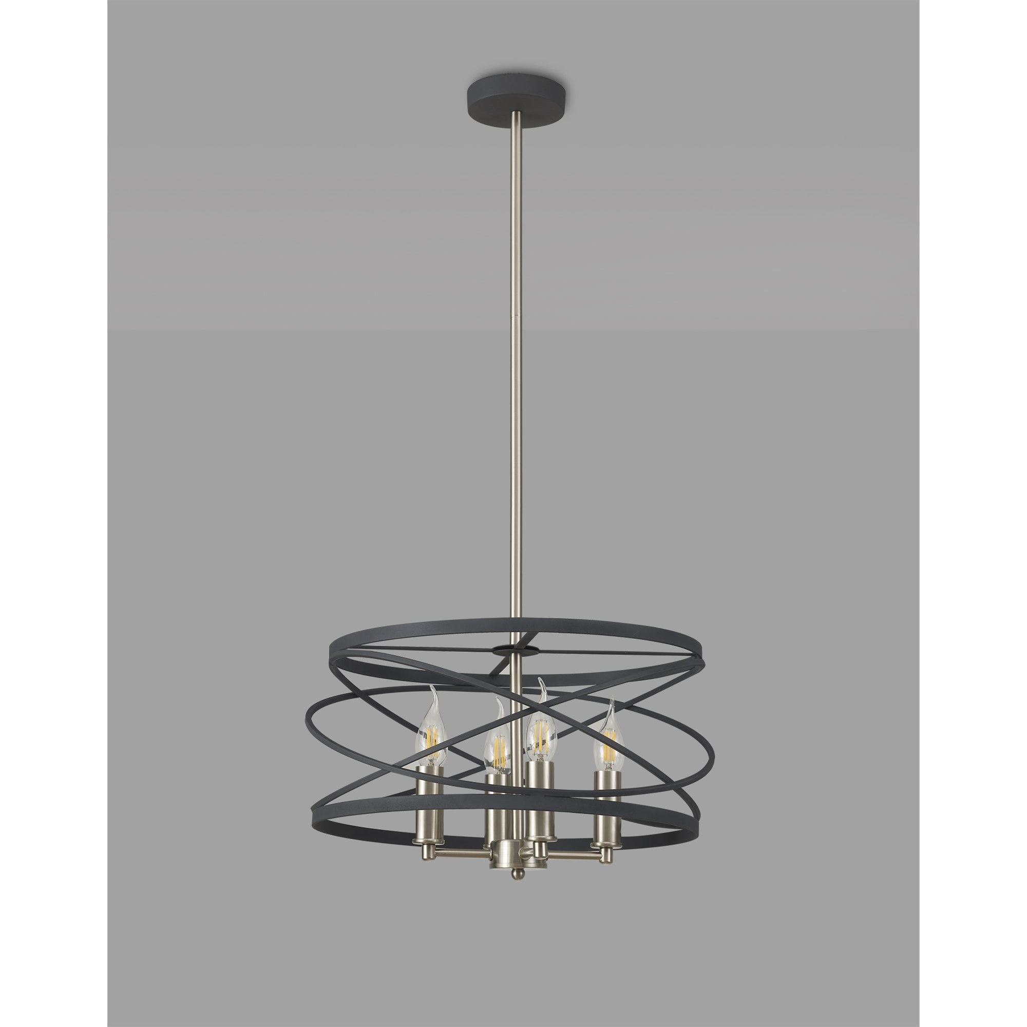 NL78549 Liza 4 Light Pendant Graphite Satin Nickel