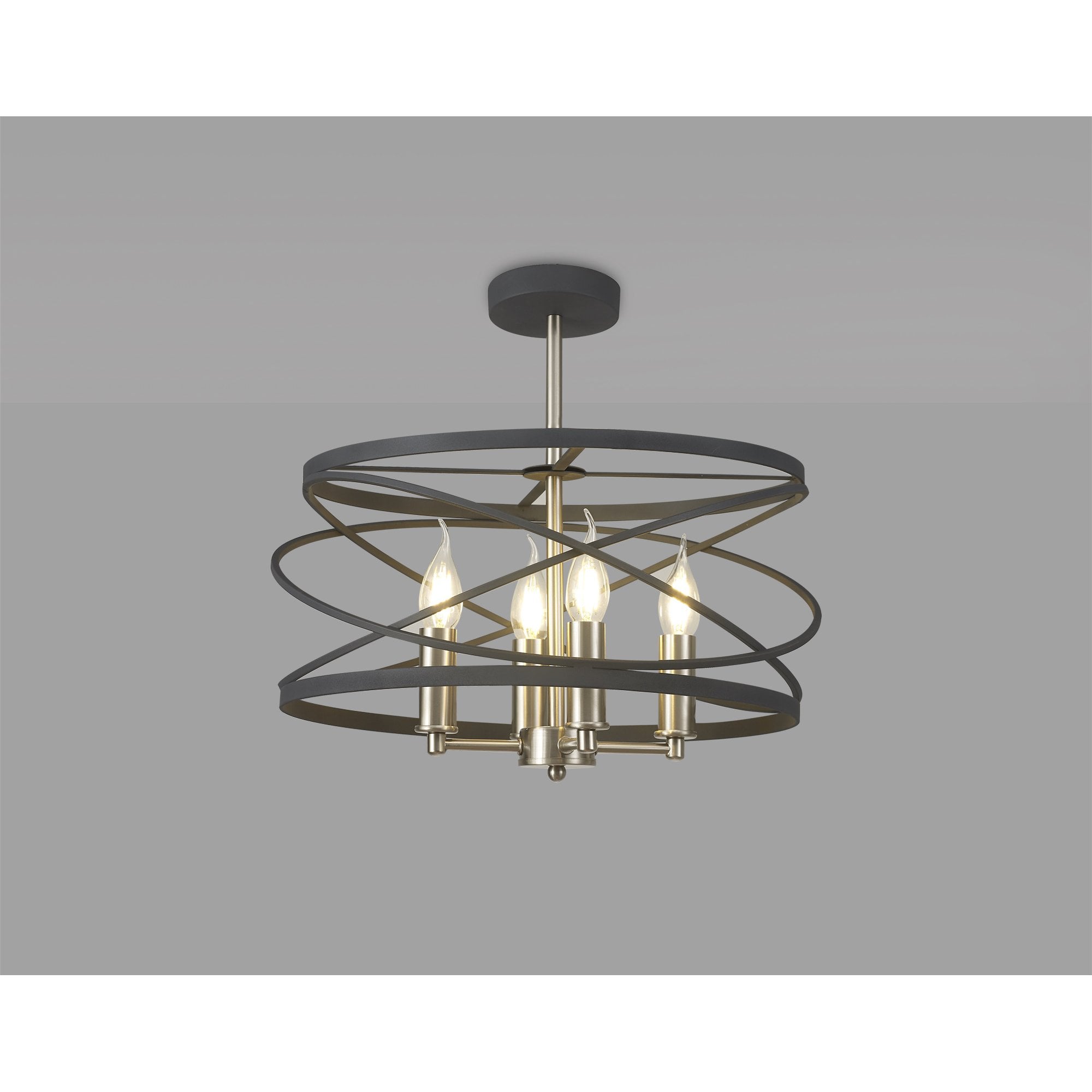NL78549 Liza 4 Light Pendant Graphite Satin Nickel