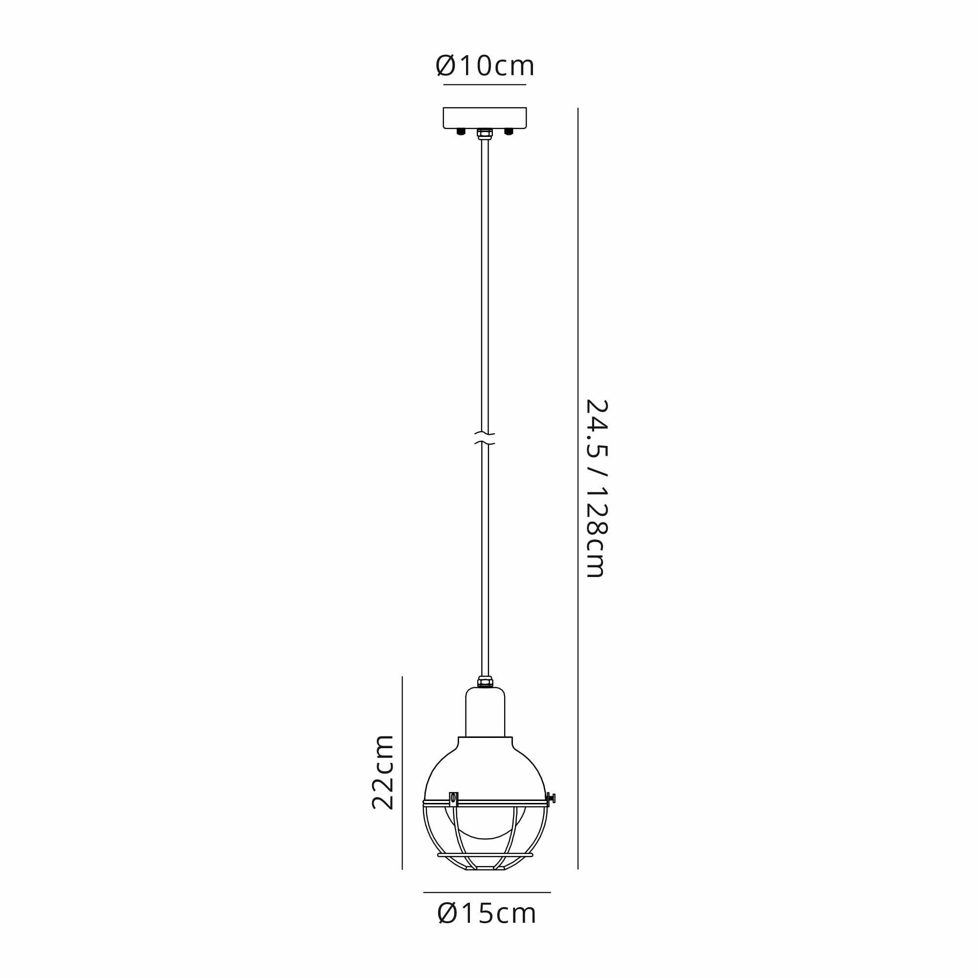 NL74859 Lanc 1 Light Outdoor Pendant Sand Black Antique Brass