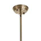 NL7262/AB9 Louis 1 Light Pendant Antique Brass Clear