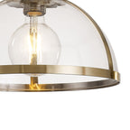 NL7262/AB9 Louis 1 Light Pendant Antique Brass Clear