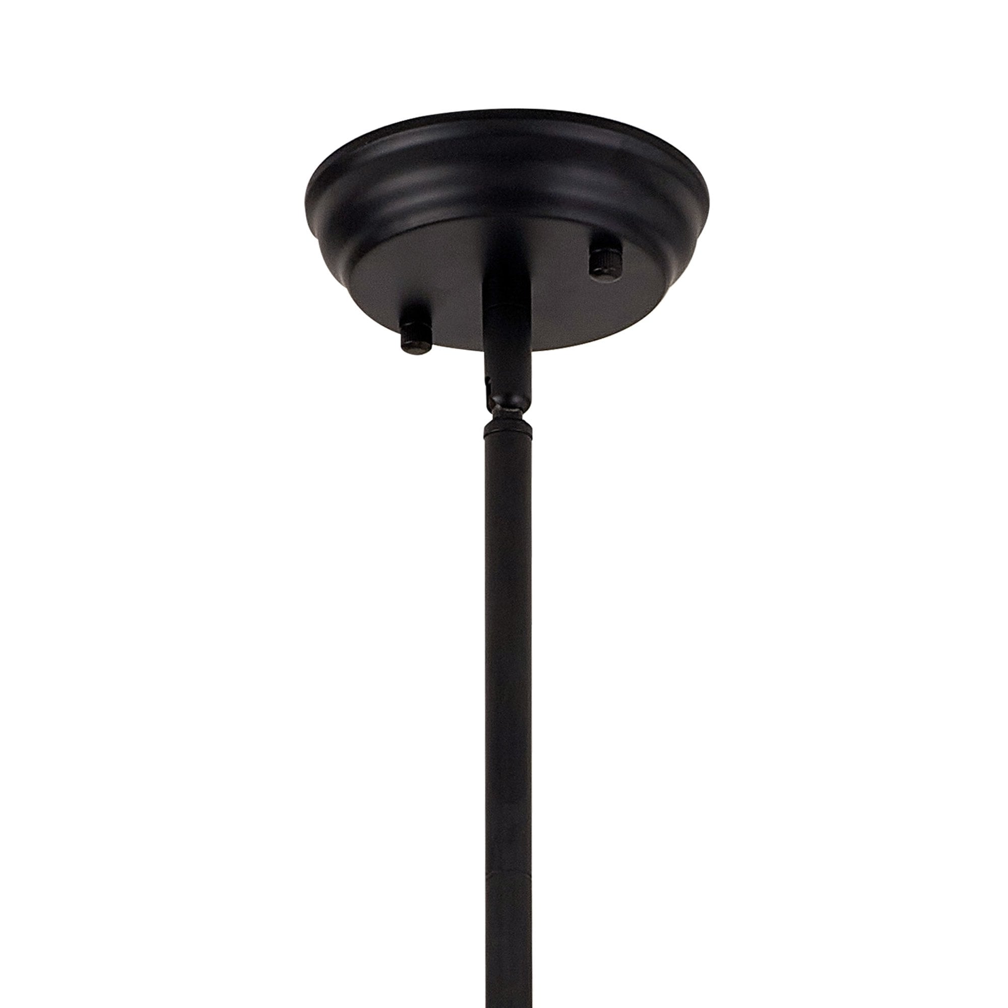 NL7262/BL9 Louis 1 Light Pendant Matt Black Clear