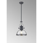 NL7262/GR9 Louis 1 Light Pendant Graphite Clear