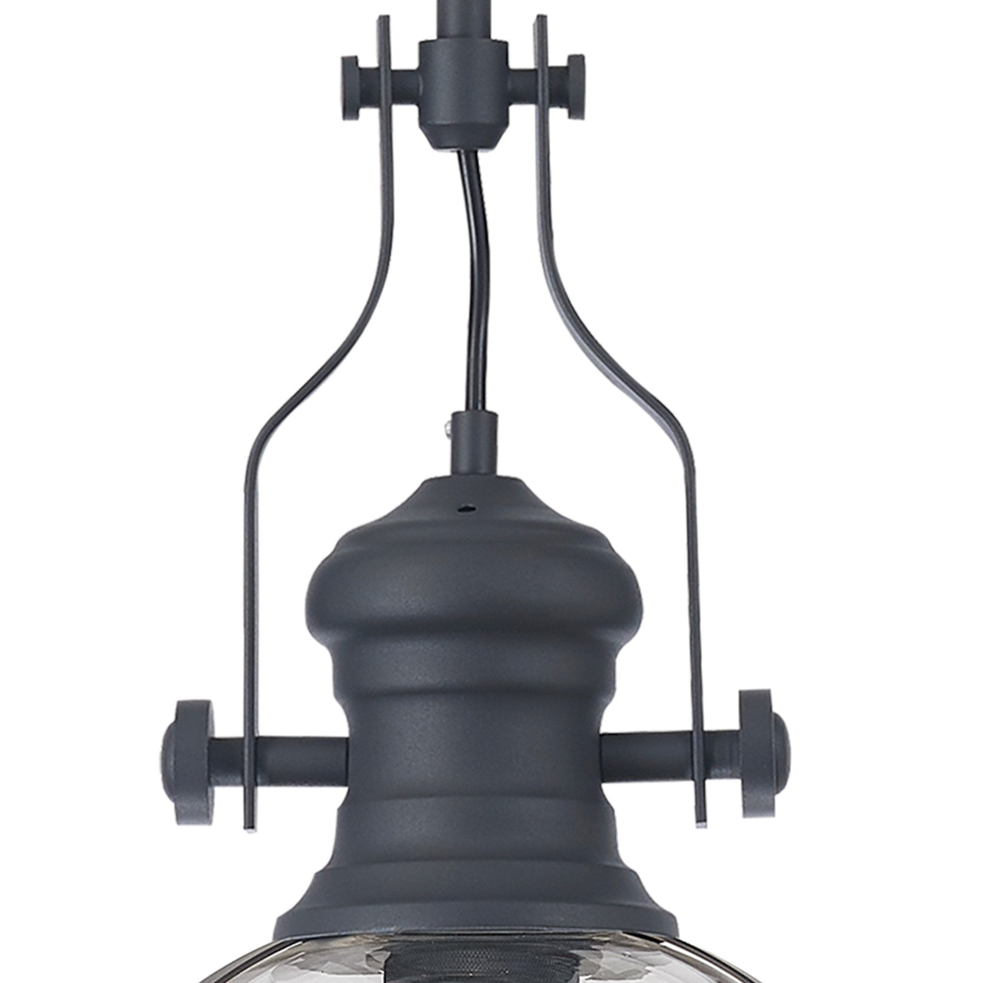 NL7262/GR9 Louis 1 Light Pendant Graphite Clear