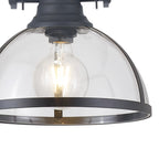 NL7262/GR9 Louis 1 Light Pendant Graphite Clear