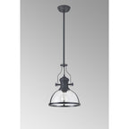 NL7262/GR9 Louis 1 Light Pendant Graphite Clear