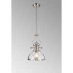 NL7262/PN9 Louis 1 Light Pendant Polished Nickel Clear