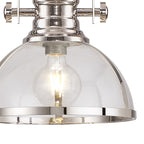 NL7262/PN9 Louis 1 Light Pendant Polished Nickel Clear