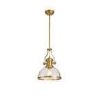 NL7262/SG9 Louis 1 Light Pendant Satin Gold Clear