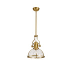 NL7262/SG9 Louis 1 Light Pendant Satin Gold Clear