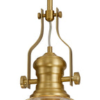 NL7262/SG9 Louis 1 Light Pendant Satin Gold Clear