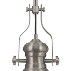 NL7262/SN9 Louis 1 Light Pendant Satin Nickel Clear