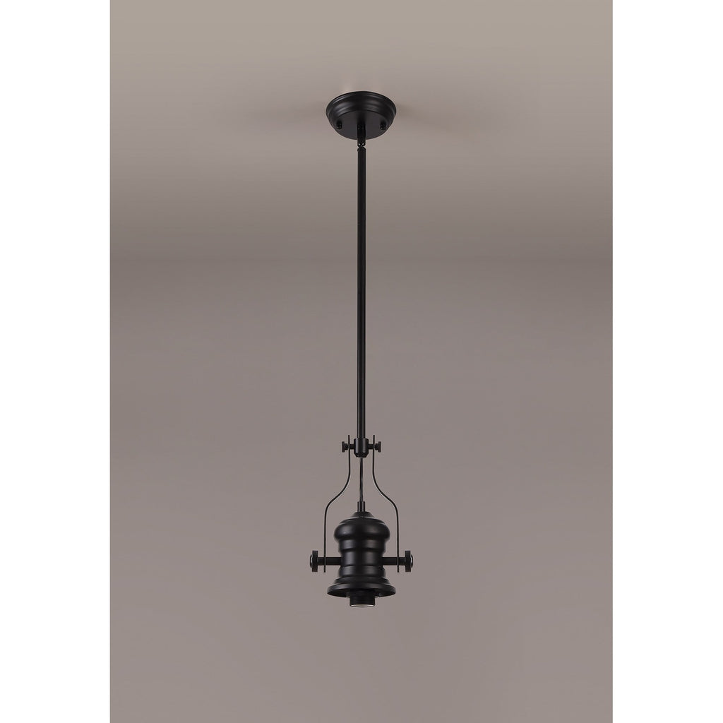 NL83819 Louis 1 Light Pendant Matt Black