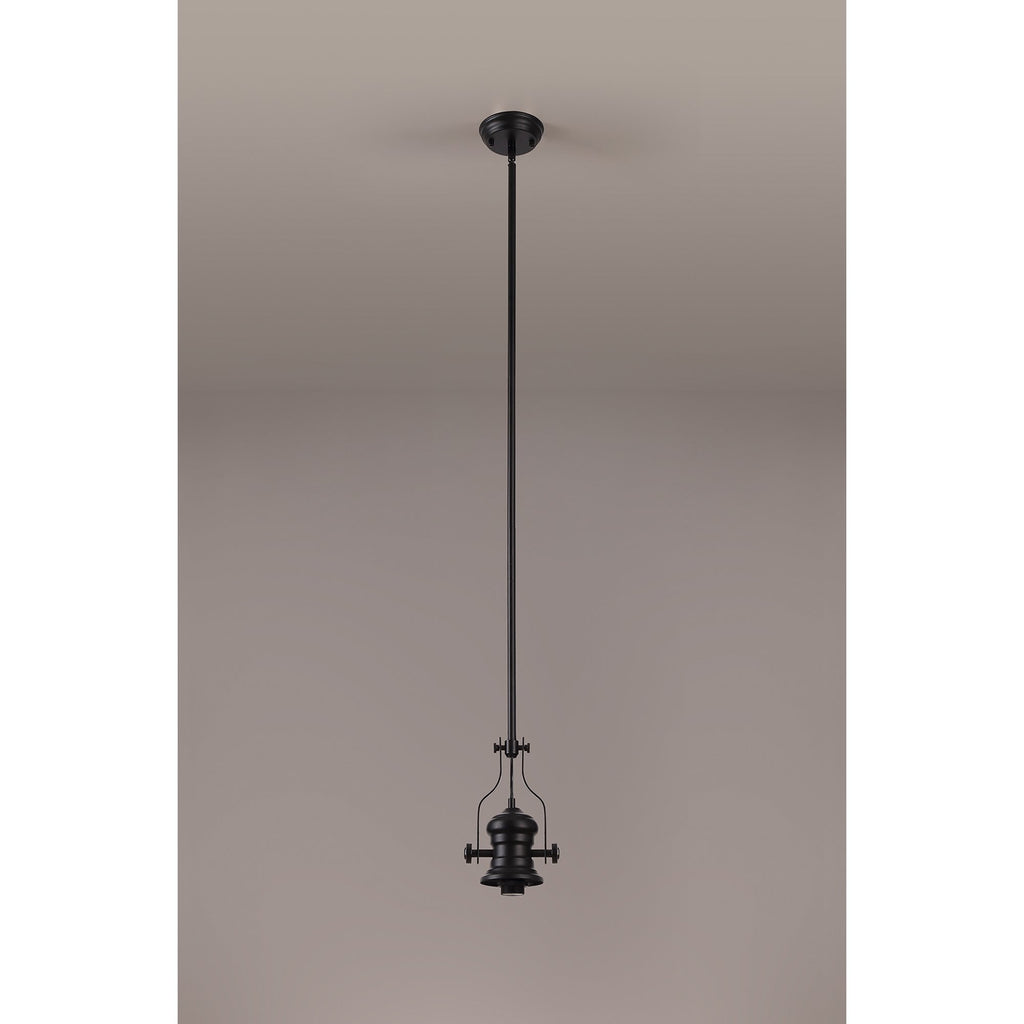 NL83819 Louis 1 Light Pendant Matt Black