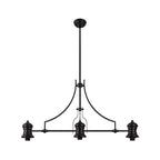 NL83829 Louis 3 Light Linear Pendant Matt Black